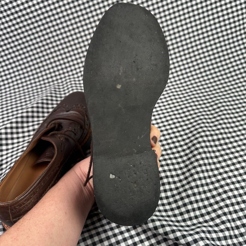 Common Projects Woman Reddish Brown Oxford Wingtip Brogue Shoes EU 37 / US 7 - Picture 5 of 5
